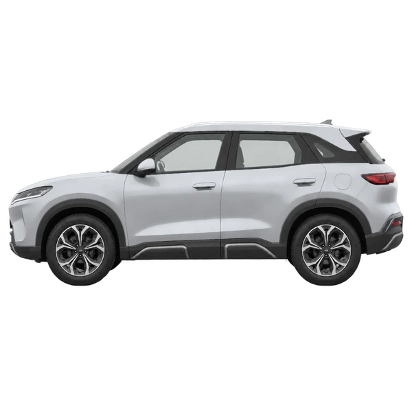 BYD Atto 2 2024 باللون فضي، منظر جانبي (متجه إلى اليسار)