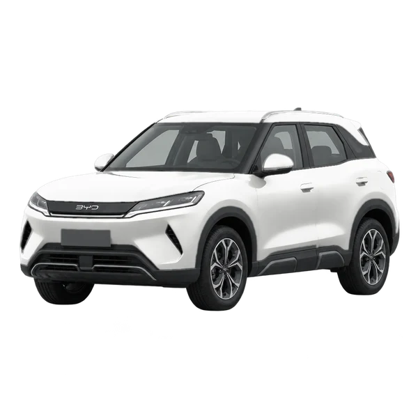 2025 BYD Atto 2 in weiß, Ansicht: Dreiviertelansicht vorne (nach links gerichtet)