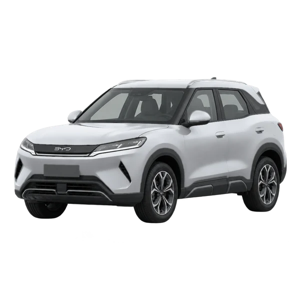 2026 BYD Atto 2 in Silber, Ansicht: Dreiviertelansicht vorne (nach links gerichtet)