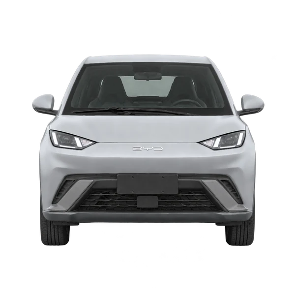 BYD Dolphin Mini 2024 باللون فضي، منظر أمامي