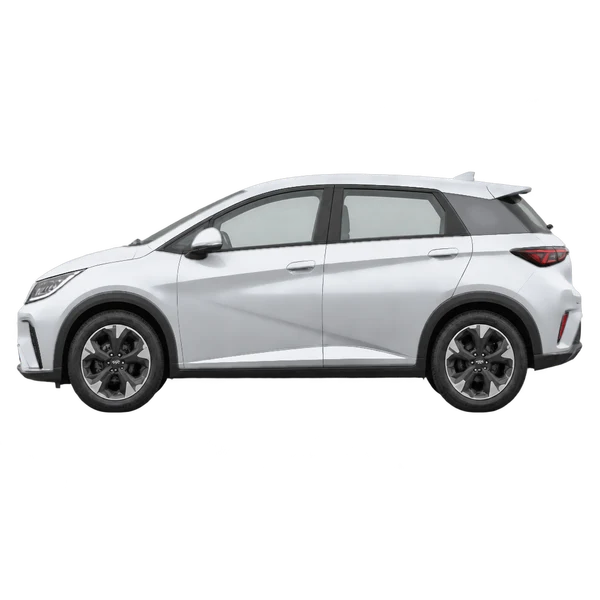 BYD Dolphin Surf 2026 prata, vista lateral (voltada para a esquerda)