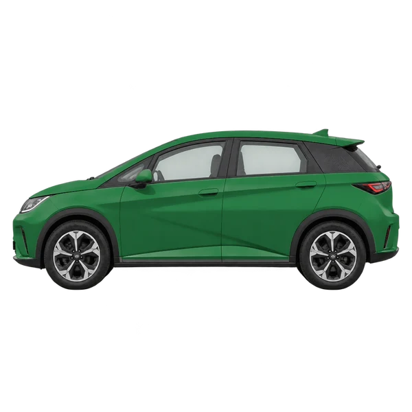 グリーンの2023 BYD Dolphin（側面（左向き）ビュー）