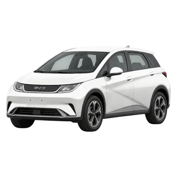 ホワイトの2024 BYD Dolphin（フロントスリークォーター(左向き)ビュー）