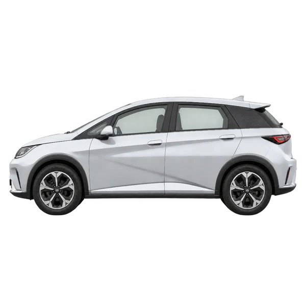 シルバーの2025 BYD Dolphin（側面（左向き）ビュー）