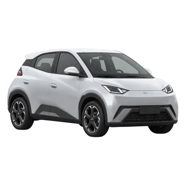 BYD Seagull 2025 argent, vue trois-quarts avant (orienté vers la gauche)