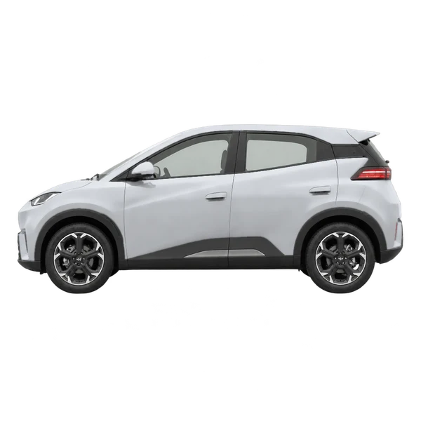 BYD Seagull 2025 argent, vue côté (vers la gauche)