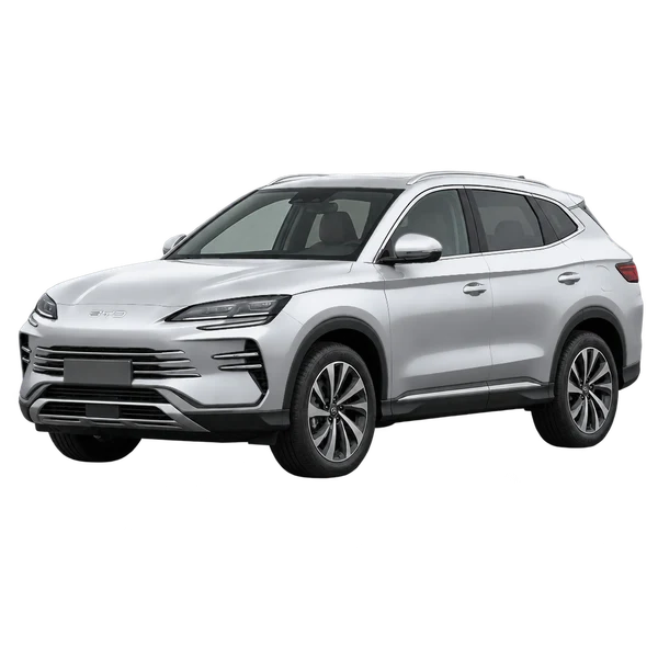 BYD Sealion 6 2024 prata, vista dianteira em três quartos (voltada para a esquerda)