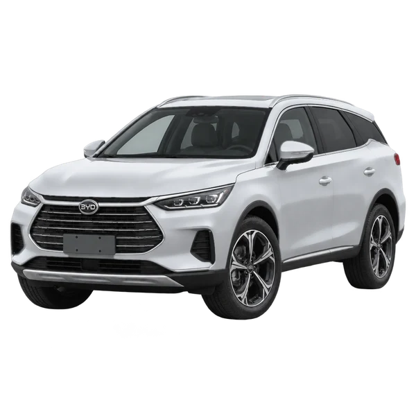 BYD Tang 2021 prata, vista dianteira em três quartos (voltada para a esquerda)