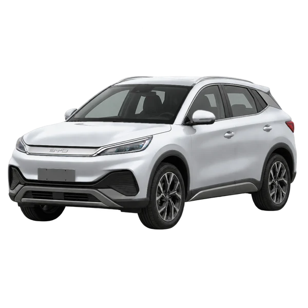 BYD Yuan Plus 2023 prata, vista dianteira em três quartos (voltada para a esquerda)