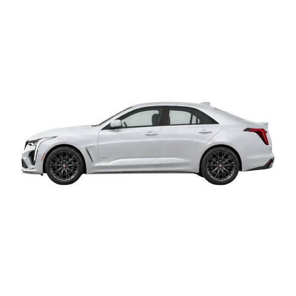 2022 Cadillac CT4 V in Silber, Ansicht: Seite (nach links gerichtet)