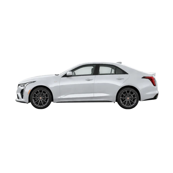 2023 Cadillac CT4 V in Silber, Ansicht: Seite (nach links gerichtet)