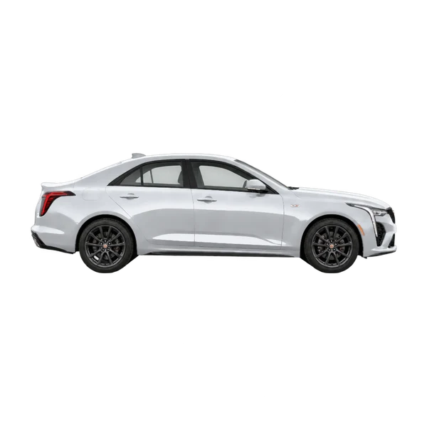 2023 Cadillac CT4 V in Silber, Ansicht: Seite (nach rechts gewandt)