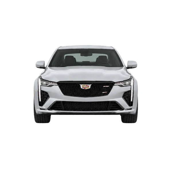 シルバーの2026 Cadillac CT4 V(正面ビュー)
