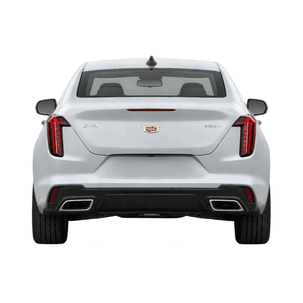 2026 Cadillac CT4 in Silber, Ansicht: Heck