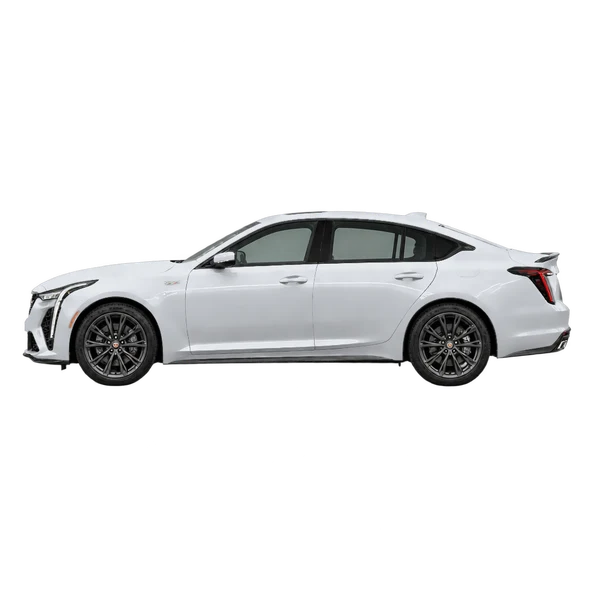 2025 Cadillac CT5 V in Silber, Ansicht: Seite (nach links gerichtet)