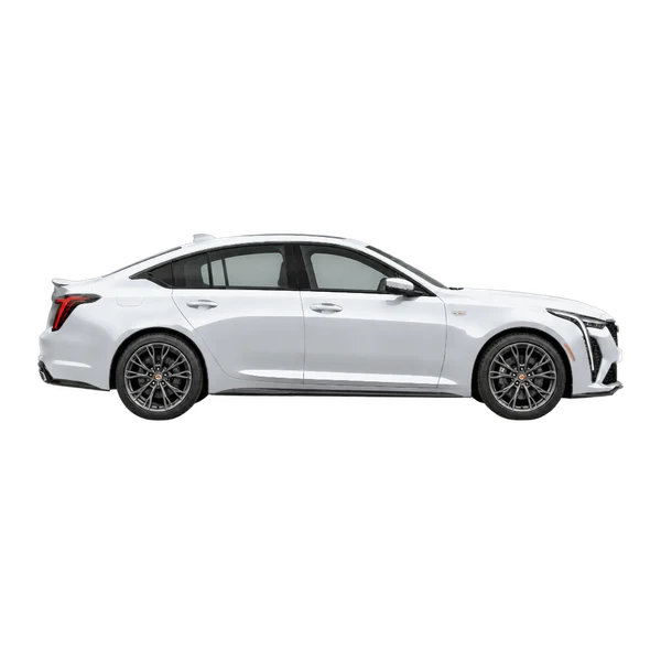2025 Cadillac CT5 V in Silber, Ansicht: Seite (nach rechts gewandt)
