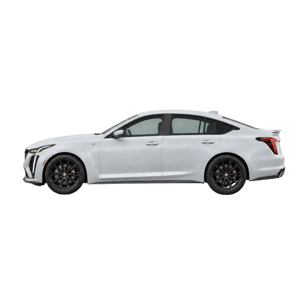 2026 Cadillac CT5 V in Silber, Ansicht: Seite (nach links gerichtet)
