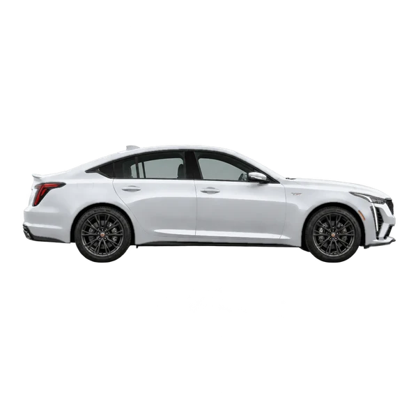 2026 Cadillac CT5 V in Silber, Ansicht: Seite (nach rechts gewandt)