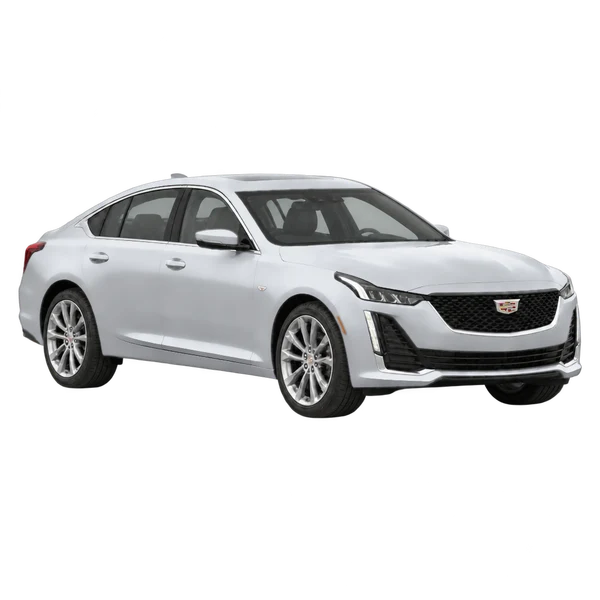 2020 Cadillac CT5 in Silber, Ansicht: Dreiviertelansicht vorne (nach rechts)