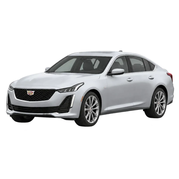 Cadillac CT5 2022 argent, vue trois-quarts avant (orienté vers la gauche)