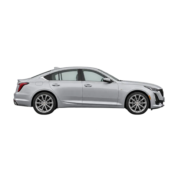 シルバーの2024 Cadillac CT5（側面（右向き）ビュー）