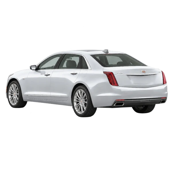 Cadillac CT6 2017 argent, vue trois-quarts arrière (orienté vers la gauche)