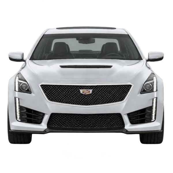 Cadillac CTS-V 2016 en plateado, vista frontal