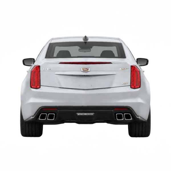 Cadillac CTS-V 2016 en plateado, vista trasera