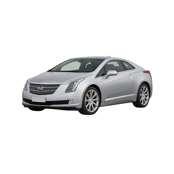 Cadillac ELR 2018 باللون فضي، منظر منظر أمامي بزاوية ثلاثة أرباع (متجه لليسار)