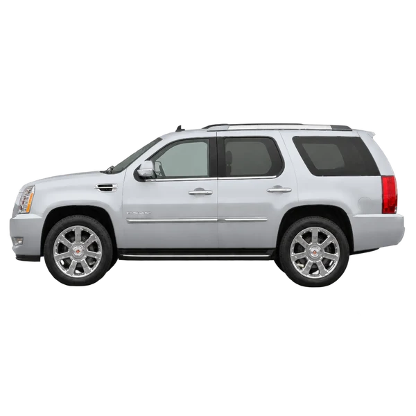 Cadillac Escalade 2009 prata, vista lateral (voltada para a esquerda)