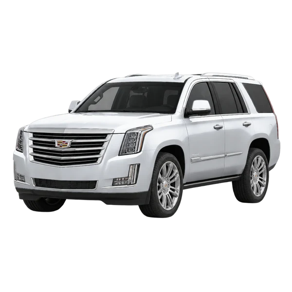 silver 2015 Cadillac Escalade front three-quarter (facing left) view