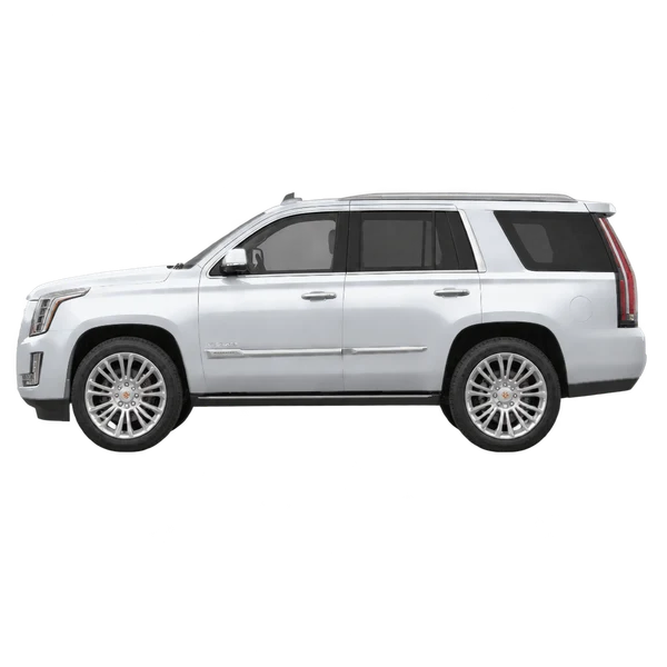 Cadillac Escalade 2016 prata, vista lateral (voltada para a esquerda)