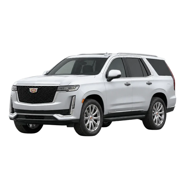 2025 Cadillac Escalade in Silber, Ansicht: Dreiviertelansicht vorne (nach links gerichtet)