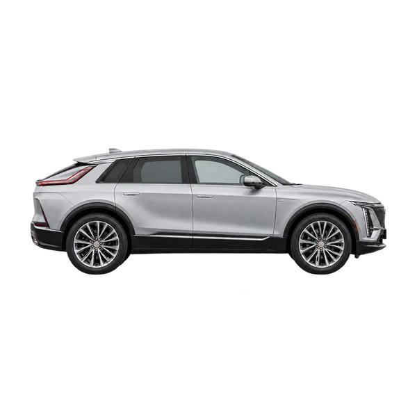 Cadillac Lyriq 2023 prata, vista lateral (voltada para a direita)