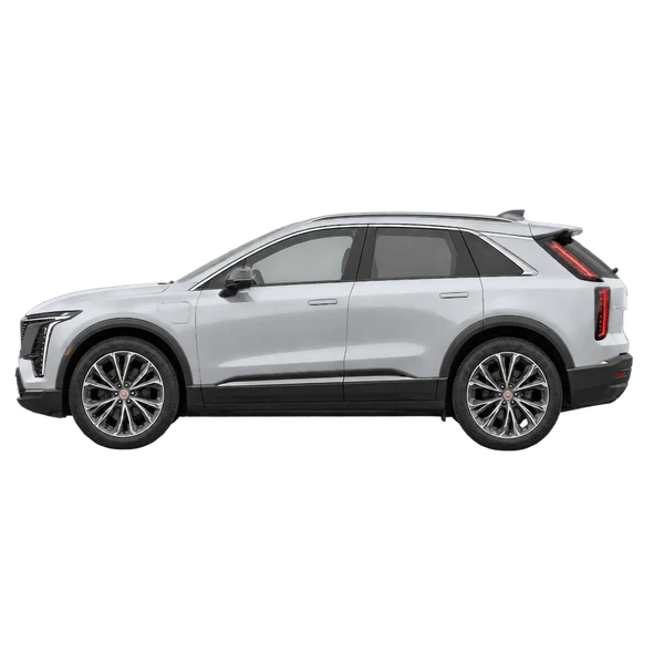 2026 Cadillac Optiq in Silber, Ansicht: Seite (nach links gerichtet)