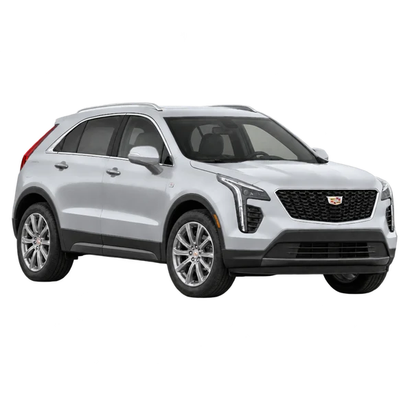 2025 Cadillac XT4 in Silber, Ansicht: Dreiviertelansicht vorne (nach rechts)