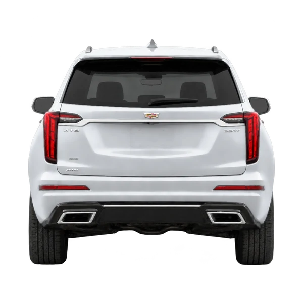 Cadillac XT6 2022 en plateado, vista trasera