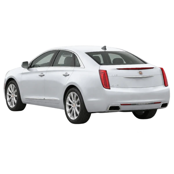 2017 Cadillac XTS in Silber, Ansicht: Dreiviertelansicht von hinten (nach links gerichtet)