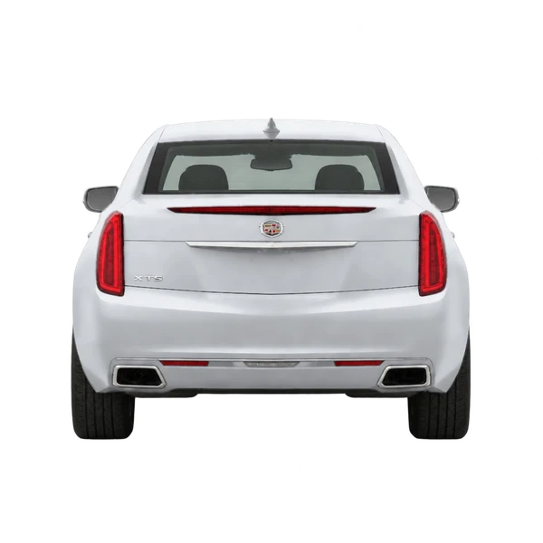 Cadillac XTS 2018 باللون فضي، منظر من الخلف