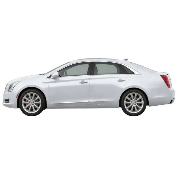 Cadillac XTS 2019 en plateado, vista lateral (mirando a la izquierda)