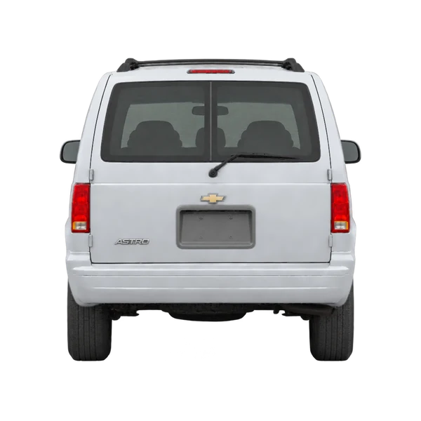 Chevrolet Astro Van 2000 باللون فضي، منظر من الخلف