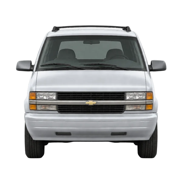 Chevrolet Astro Van 2001 en plateado, vista frontal