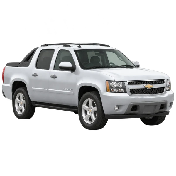 silver 2011 Chevrolet Avalanche front three-quarter (facing right) view