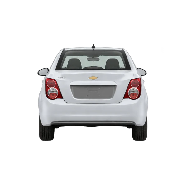 Chevrolet Aveo 2012 باللون فضي، منظر من الخلف