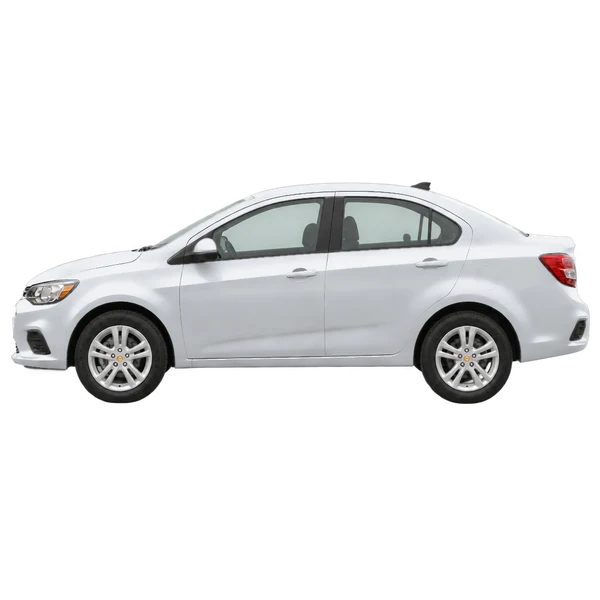 2025 Chevrolet Aveo in Silber, Ansicht: Seite (nach links gerichtet)