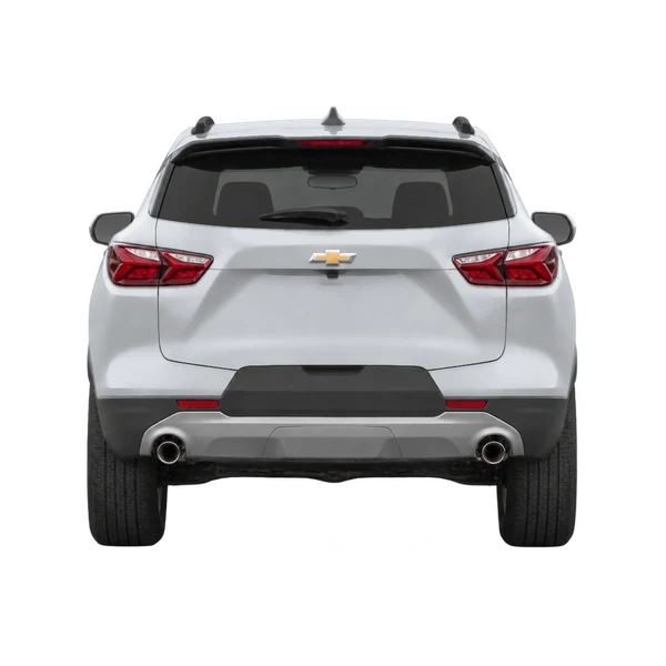 silver 2021 Chevrolet Blazer rear view