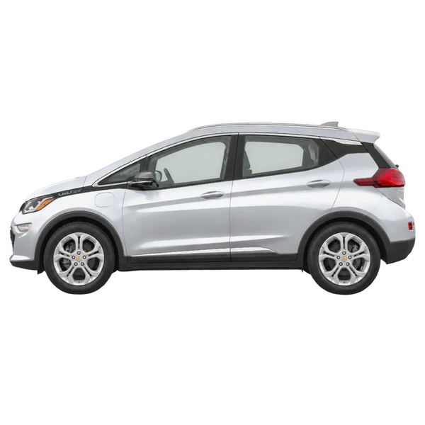 Chevrolet Bolt EV 2017 prata, vista lateral (voltada para a esquerda)