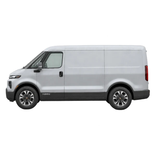 2026 Chevrolet BrightDrop in Silber, Ansicht: Seite (nach links gerichtet)