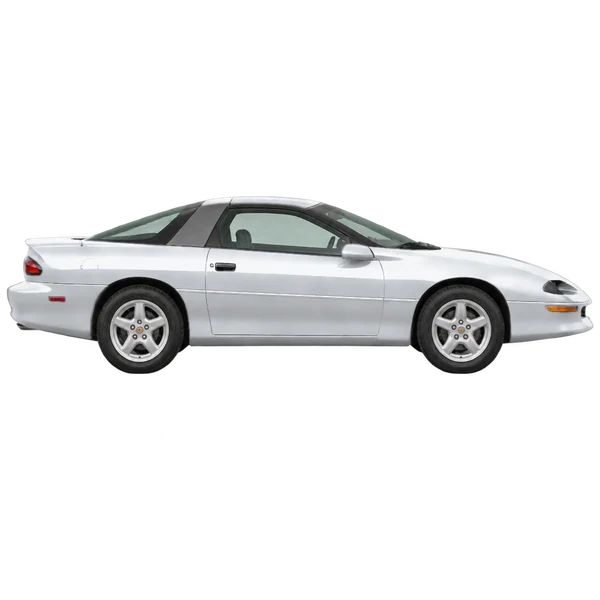 Chevrolet Camaro 1994 en plateado, vista lateral (hacia la derecha)