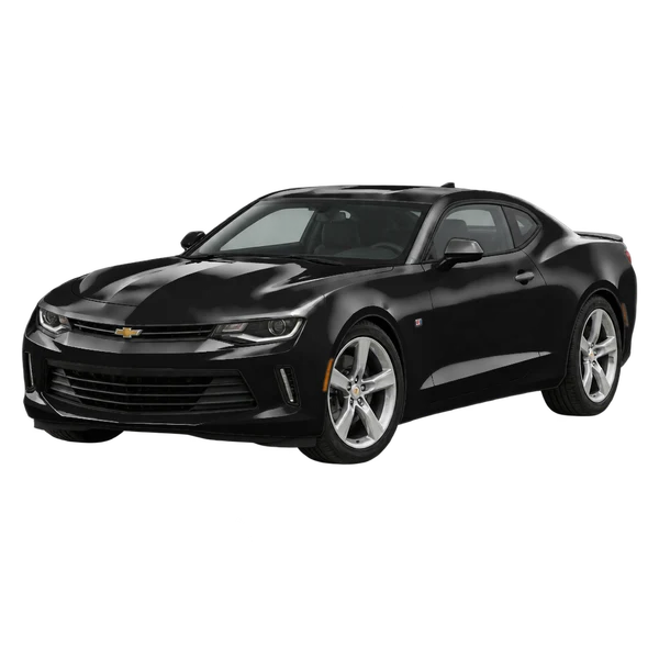 2021 Chevrolet Camaro in schwarz, Ansicht: Dreiviertelansicht vorne (nach links gerichtet)